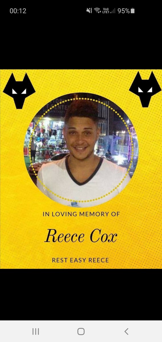 ONELOVEAVFC's tweet photo. So so sad tragically killed trying to break up a fight. ๐ช๐ช๐ช.#wwfc #avfc #ripreece https://t.co/NCzzIZ5tJb