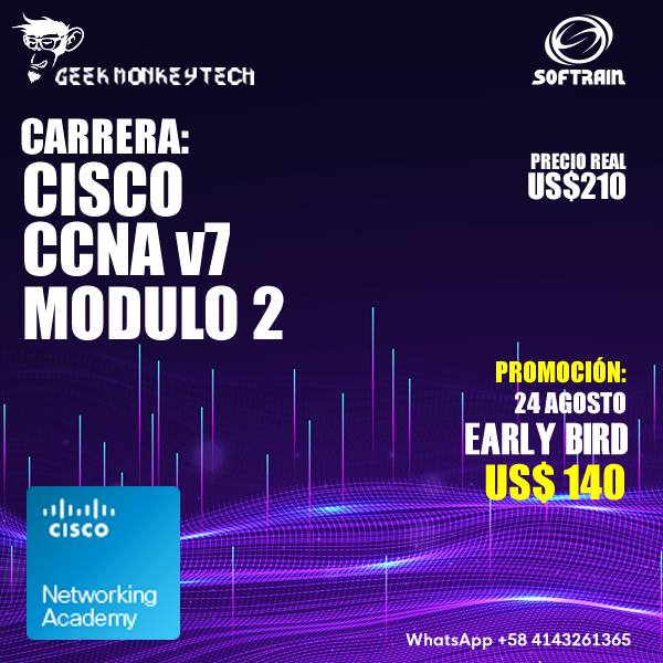 softrainve's tweet photo. Curso Ethical Hacker  Online en  Vivo Promo Early Bird hasta el 22 US$100 Precio Real US$220 #security #cybersecurity #ceh #pentest #ciscocyberops #softrainve #softraincorp #gmonkeytech https://t.co/hGiVPIdXJl