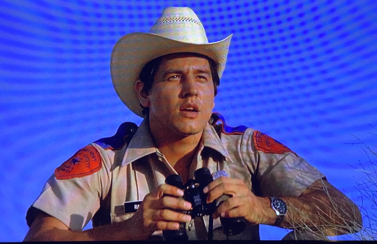 The script hinges on some tired tropes, like a rogue cop who lives by his own set of rules. J.J. McQuade is a Texas Ranger who gets partnered up with a rookie state trooper, the affable Robert Beltran, who chews up plenty of scenery. He later appeared on "Star Trek: Voyager." /3/