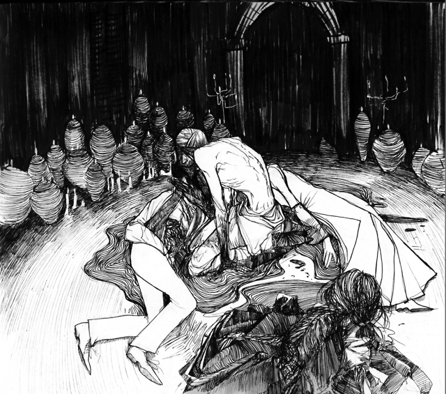 sartorworm's tweet photo. Cw blood, gore
So, someone must have invented the bloodletter and thought that it's a good idea for a weapon
#bloodorne https://t.co/hk4KFl1y4o
