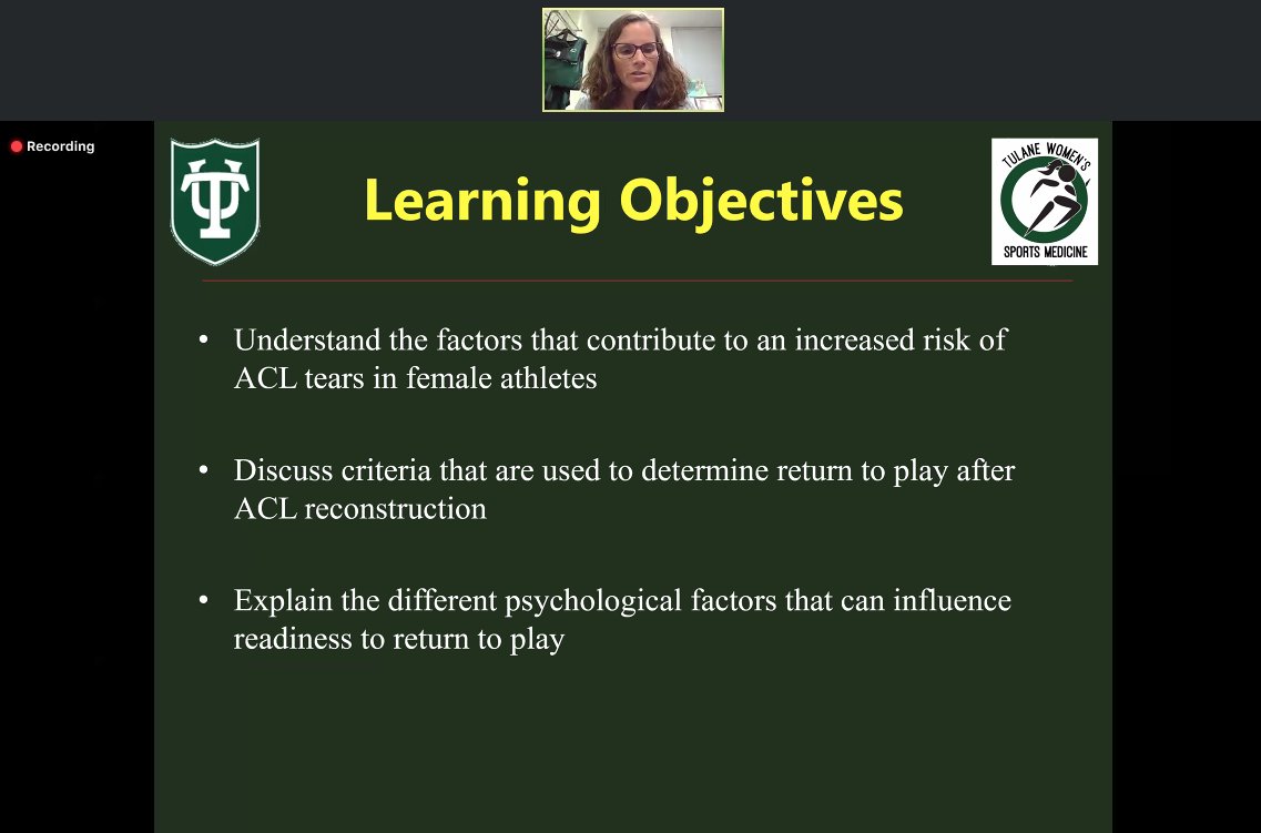 Rachel Bergman (@rachelbergman94) on Twitter photo Fantastic talk by <a href="/CFSTulane/">Tulane University Center for Sport</a> on ACL tears in female athletes. While I'm in the lab studying sex differences in PTOA in a mouse model, it's exciting to see the latest developments on the clinical side, led by an all-female panel as well! #WomenInStem #WomenInMedicine <a href="/RJOSociety/">Ruth Jackson Orthopaedic Society</a> Fantastic talk by <a href="/CFSTulane/">Tulane University Center for Sport</a> on ACL tears in female athletes. While I'm in the lab studying sex differences in PTOA in a mouse model, it's exciting to see the latest developments on the clinical side, led by an all-female panel as well! #WomenInStem #WomenInMedicine <a href="/RJOSociety/">Ruth Jackson Orthopaedic Society</a>