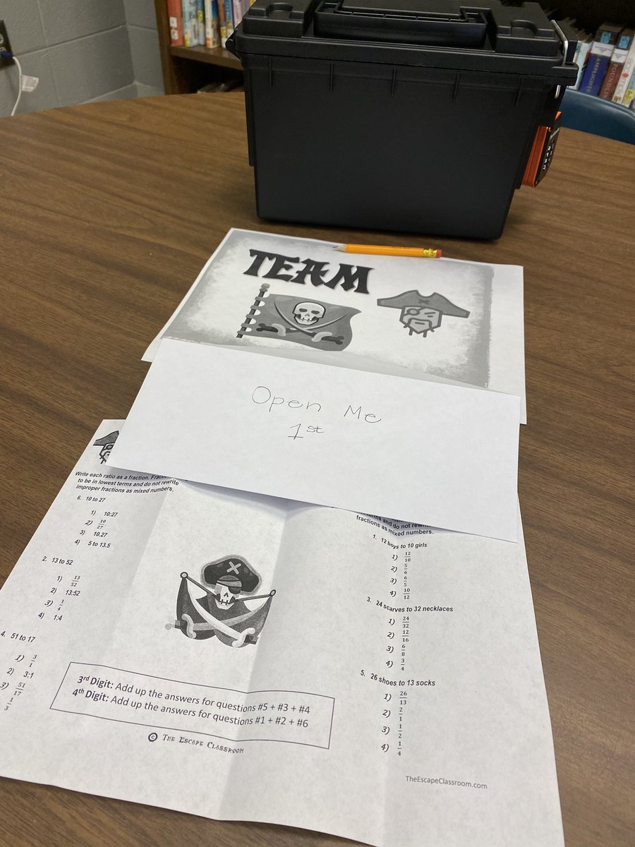 Luckie_EDU's tweet photo. Prepped and ready for tomorrow’s #escaperoom #escapeclassroom about #ratios with @msgilbertscientists! #instructionalcoach https://t.co/eF0w7EGLk6