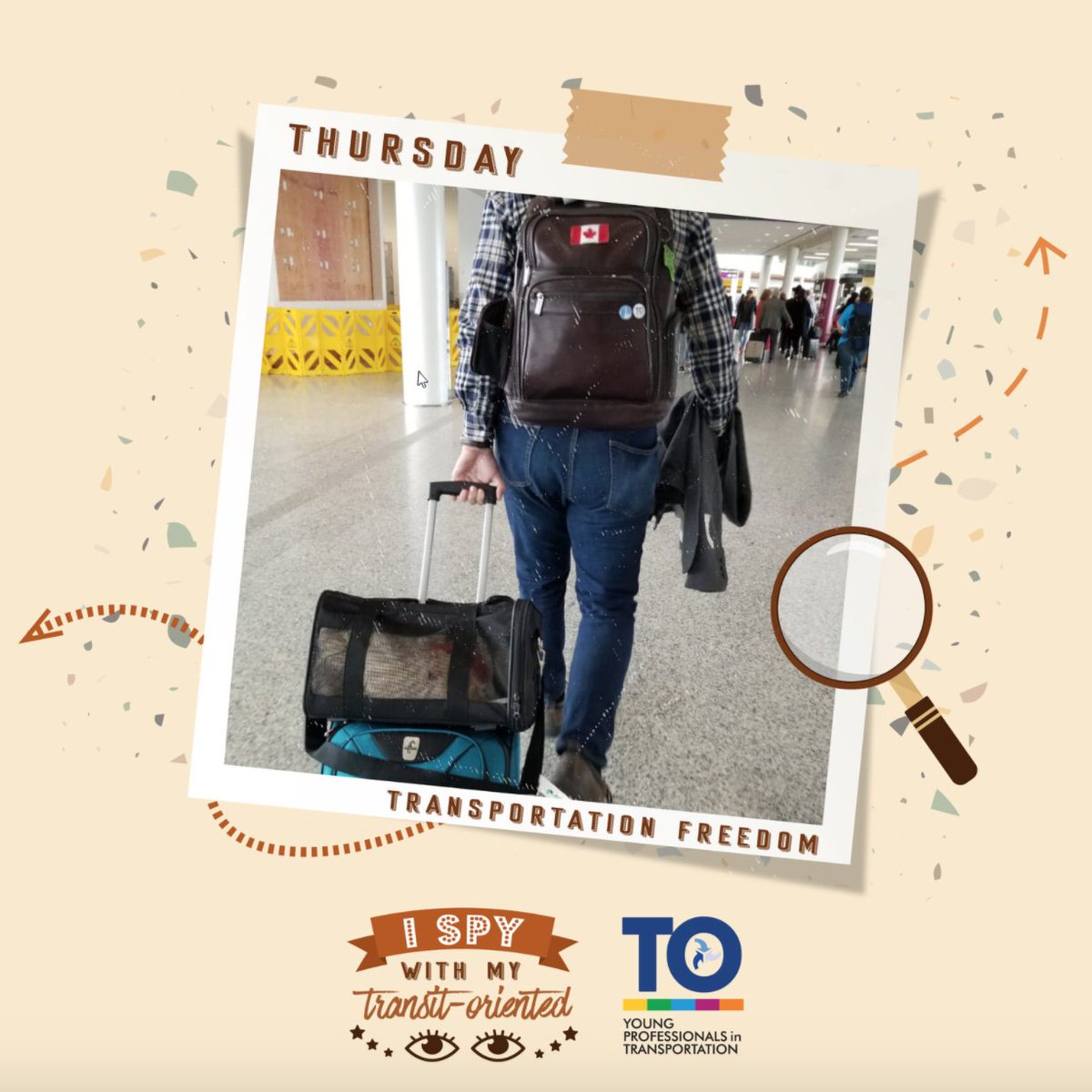 yptTO's tweet photo. We spy with our transit-oriented eye... Transportation Freedom! And wanderlust.
What do you spy? Check out our photo scavenger hunt and let us know by end of this week https://t.co/YAlUe1Uk3y #YPTSPY https://t.co/yYTILk4lds