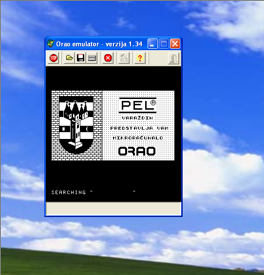 I'm now running the Orao demo program, loaded from a virtual tape 