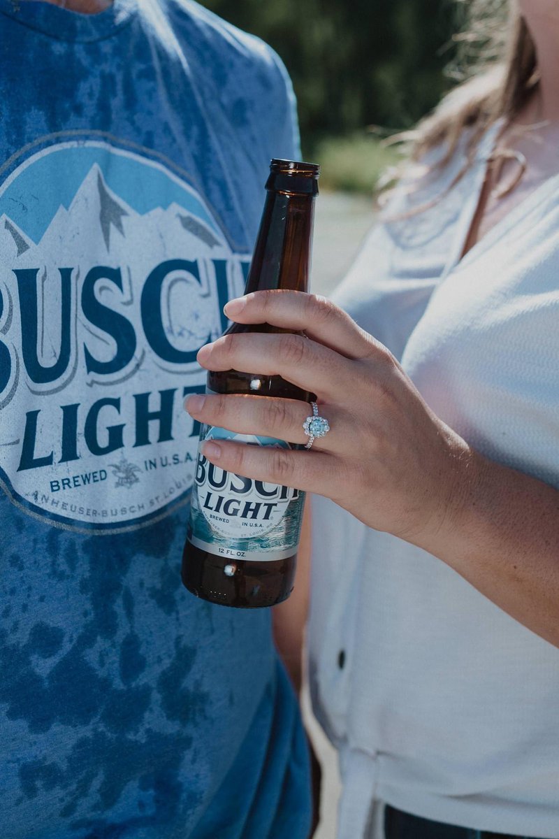 Vmay21's tweet photo. SURPRISE!!! We won the @BuschBeer wedding sweepstakes! In honor, we bought some Busch and had ourselves a party 🎉 https://t.co/nFHaDwvg8d