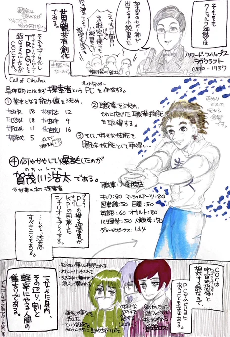 身内とCOCしてるだけの話
探索者作成編 