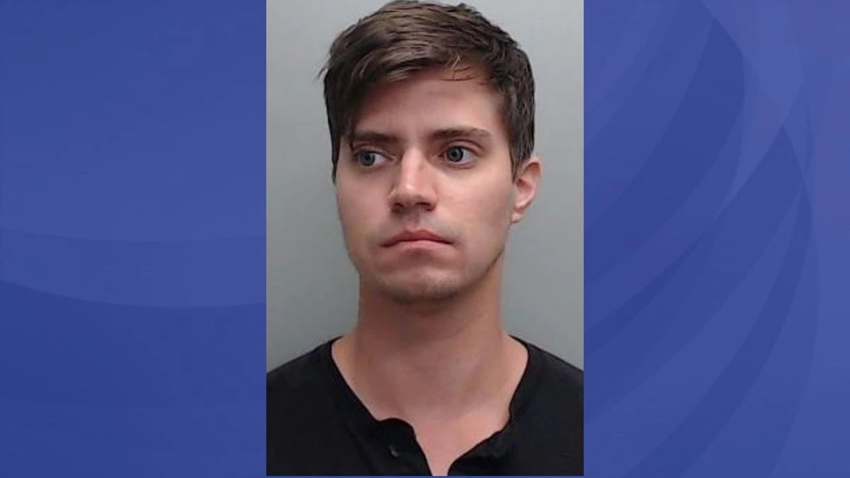 Tyler Townsend, an assistant band director at a Texas middle school, was charged with 10 counts of invasive recording and 10 counts of possession or promotion of child pornography. (Hays County Jail)
