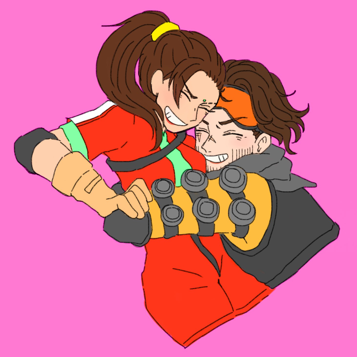 Hoppy Apex イラスト 新シーズン ミラージュとランパート楽しそう Apexlegends Apexイラスト