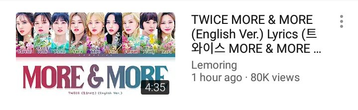 Trix Onces Never Watch A Lyrics Made By Lemoring Look At The Views Stream More More English Ver Audio By Twice Not The Lyrics Made By That