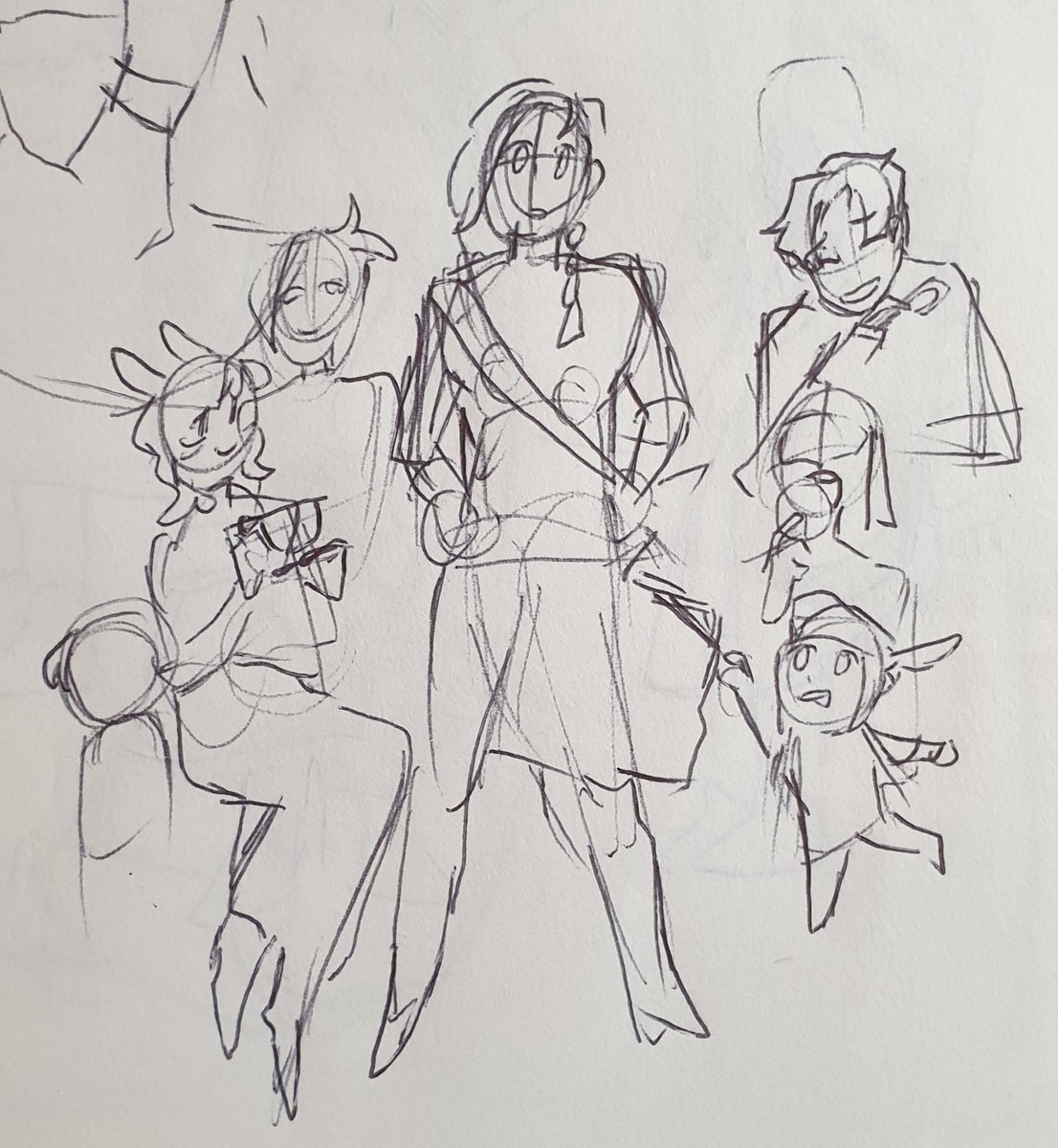 15. ah i found the initial traditional sketch for the above picturr 