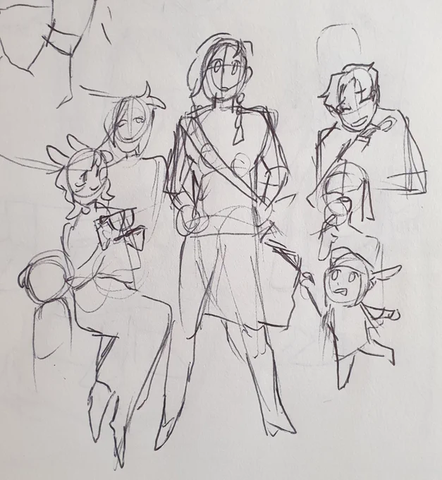 15. ah i found the initial traditional sketch for the above picturr 