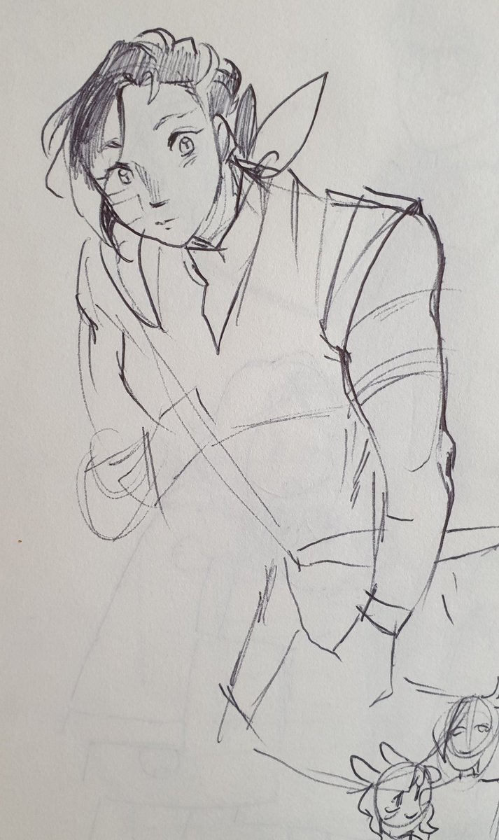 15. ah i found the initial traditional sketch for the above picturr 