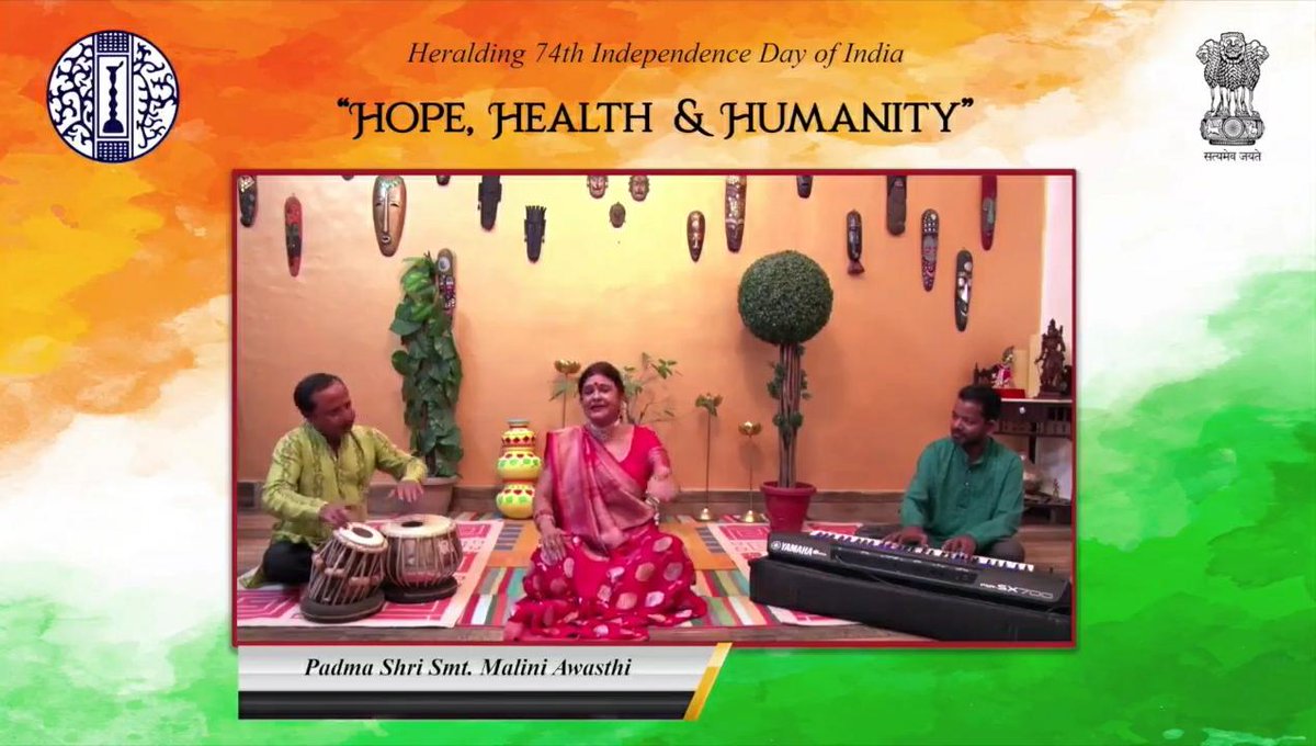 Thank you @TheNehruCentre @HCI_London @authoramish for Hope Health & Humanity on d eve of our 74th Independence Day. An honour to share the stage with @maliniawasthi ji & @VishwaMBhatt1 ji. Thank you @stageartslive for the aesthetic platform. @CGI_Bghm @IndiaInScotland @hciwales
