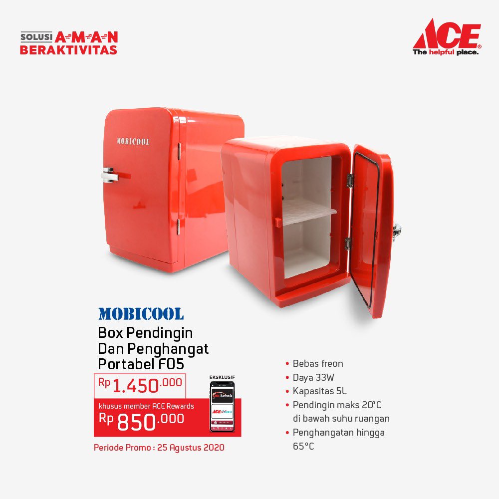 ACEIndonesia's tweet photo. Mobicool F05 Box Pendingin dan Penghangat Portabel dapat menghangatkan minuman dan makanan. Temukan produknya hanya di https://t.co/TQwO4WJcdb
#ACESolusiAmanBeraktivitas #ACEwithYOU #Mobicool #Kulkas #Portable https://t.co/l90Af46ZCg
