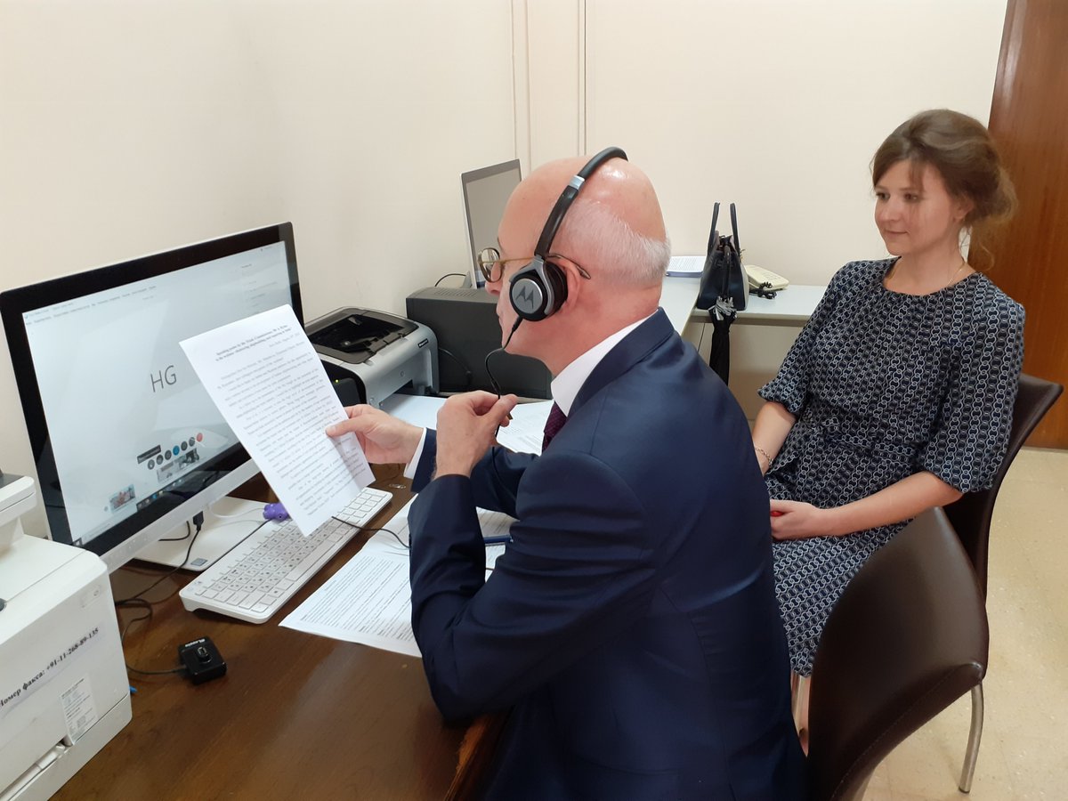 rusintrade's tweet photo. On August 20, 2020, @rusintrade jointly with @investindia  held the webinar. O. Ryazantsev, Deputy Minister @minpromtorg_rus, and Union Minister Mr M. Mandaviya (@mansukhmandviya) discussed bilateral collaboration in shipbuilding, repair, inland waterways and ports sectors. https://t.co/Ku80kmBWsV