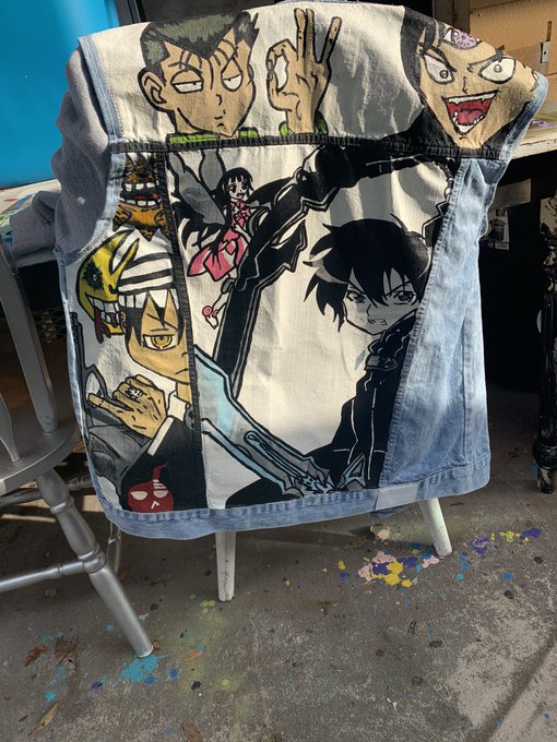 So a recent client of mines order a jacket specifically to what he likes an so far so good #madhattercreations<a href="/tag/artistontwitter"class="tags"><span>#artistontwitter</span></a><a href="/tag/laylanilovesuicide"class="tags"><span>#laylanilovesuicide</span></a><a href="/tag/madhatt"class="tags"><span>#madhatt</span></a>