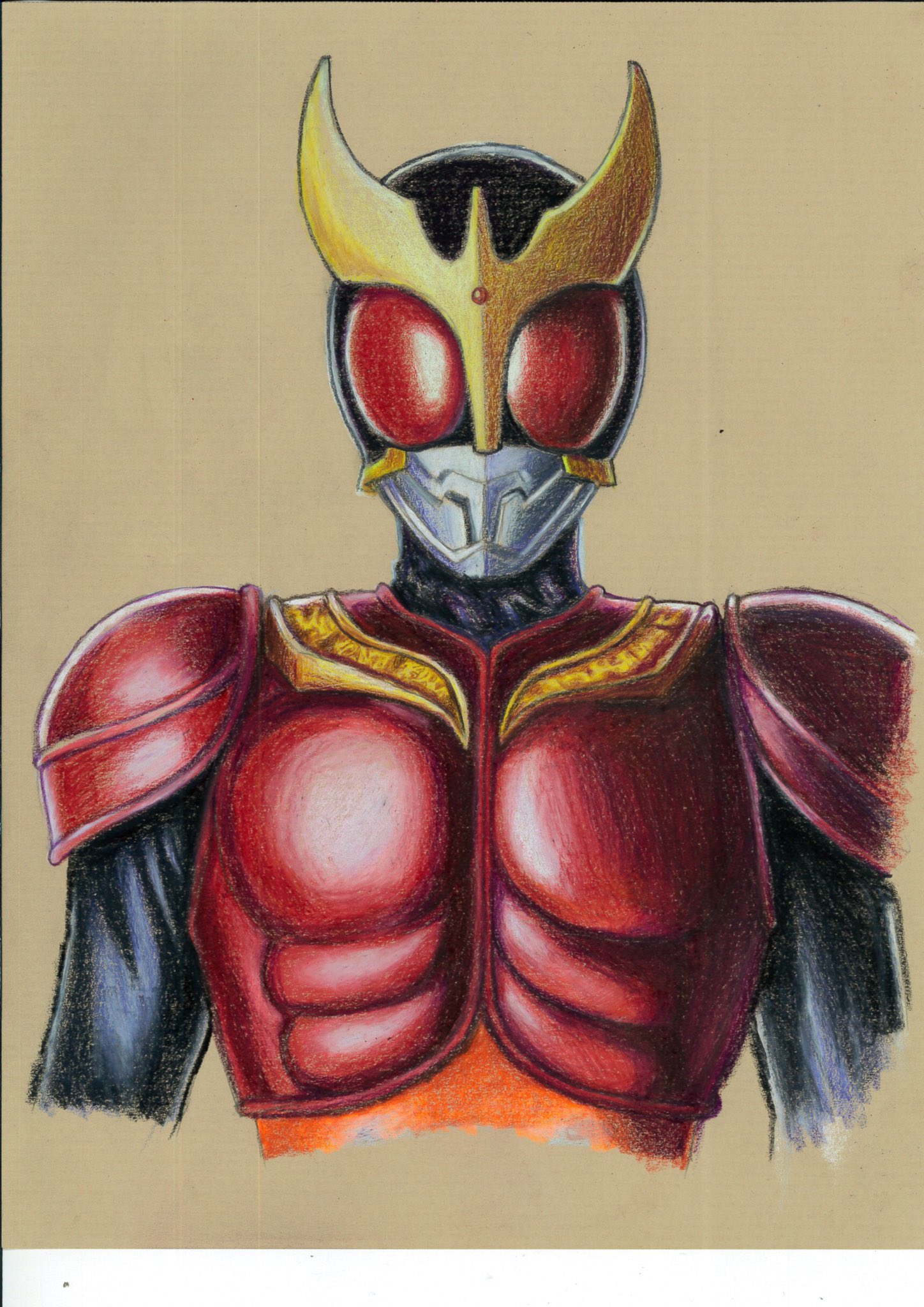 周年の中川翔子 拡散希望 憧れの 色鉛筆 プリズマカラーで 仮面ライダークウガを描いてみたのでメイキング動画をみてください こちらから イラスト 高級色鉛筆で 仮面ライダー クウガ を描いてみた I Drew Kamen Rider With