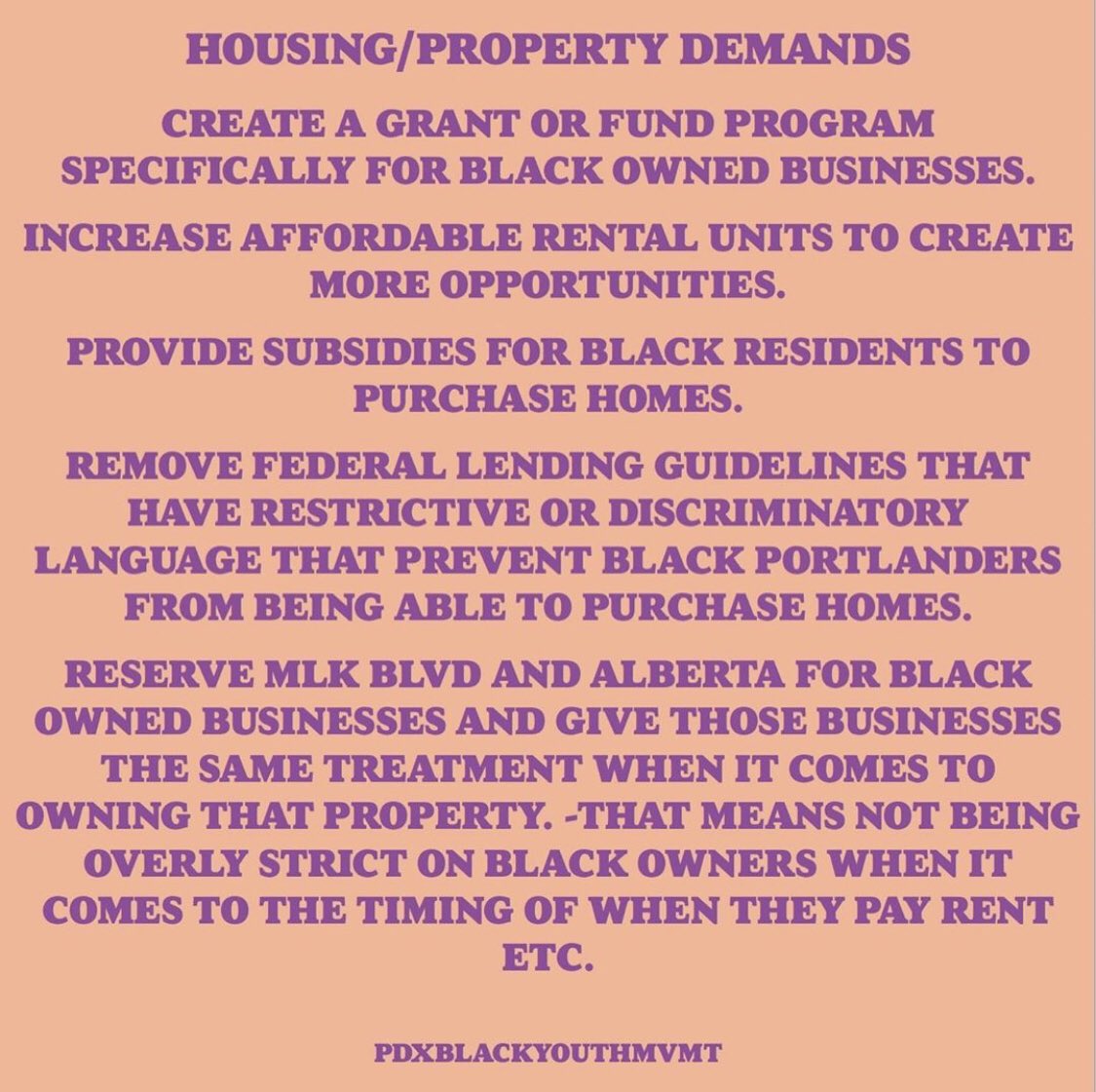 On Aug. 7, PDXBYM released these four specific sets of demands, encompassing policing and jail; healthcare; housing and property; and education. Their demands are as follows: