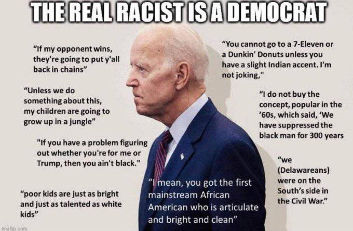 ForAtchison's tweet photo. @JoeBiden hey racist pig! https://t.co/lPnZWTxf1M