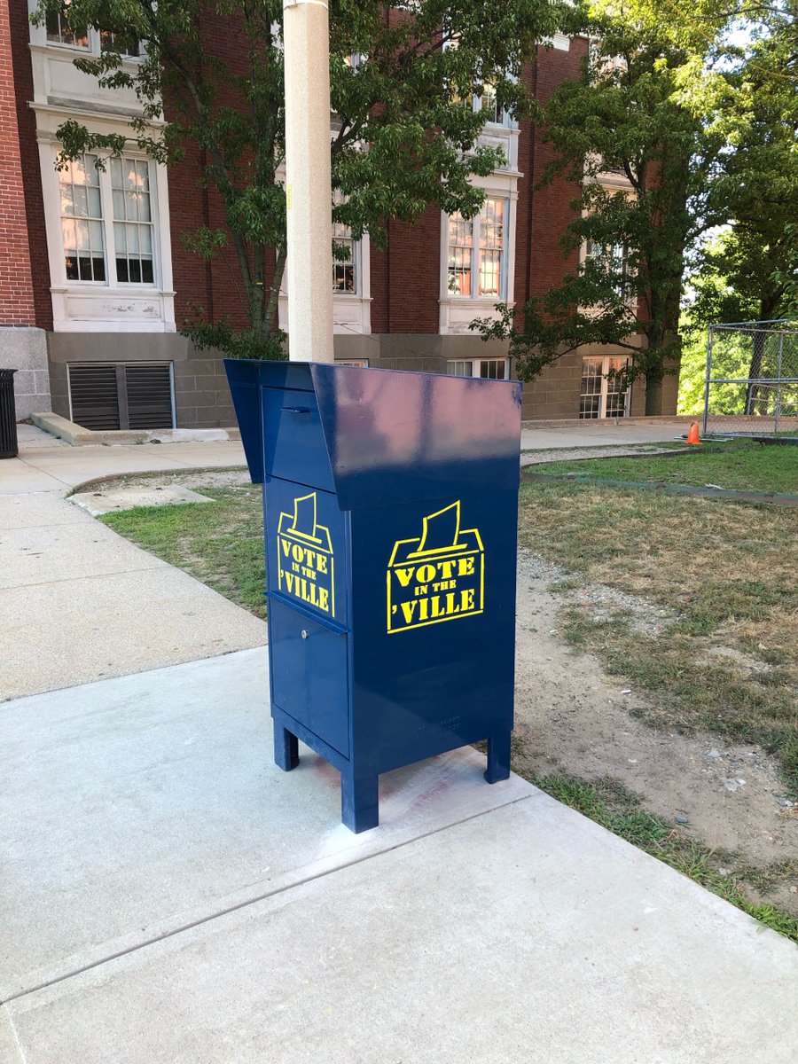 SomervilleCity's tweet photo. Have you noticed these ballot boxes popping up around the city today? If you vote by mail, you can mail it to City Hall or hand-deliver it to one of these boxes, which say "Vote in the Ville". The list of locations is at https://t.co/FEsPiHUOTi & will be updated as we add more. https://t.co/1Z5B5lViwT