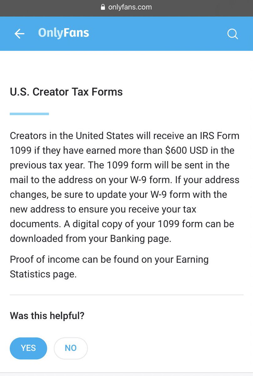 Onlyfans 1099 form