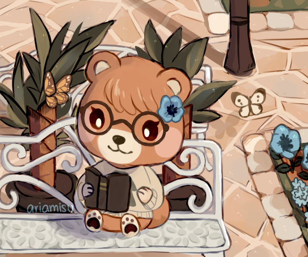ariamisu's tweet photo. 🐻maple's day off📔 super pretty reference island in the replies :D #animalcrossing #animalcrossingnewhorizons https://t.co/EJrynU3KZd