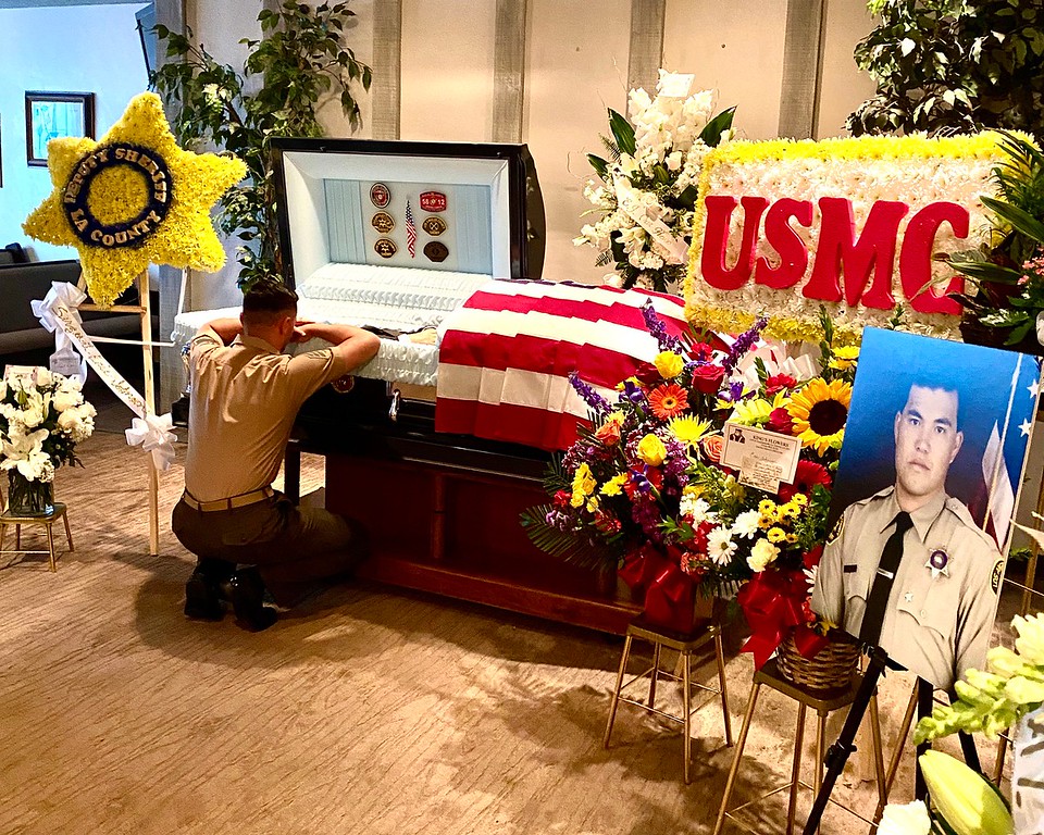 LASDHQ's tweet photo. The Los Angeles County Sheriff’s Department remembers and honors the life of Sergeant Eric Johnson. Sergeant Johnson, passed away on August 14, 2020 from a sudden, critical illness. The 31-year department veteran was well-respected by his peers and is survived by his wife and son https://t.co/pUrNffAnmQ