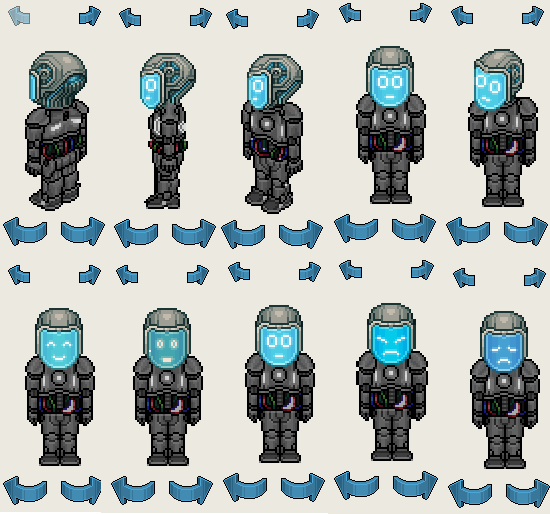 HabboMarbo's tweet photo. Me tomé la tarea de poner el robot con todos sus accesorios,emociones y posiciones.,parece que no esta tan mal a ustedes que les parece?? https://t.co/lODH1lewJz