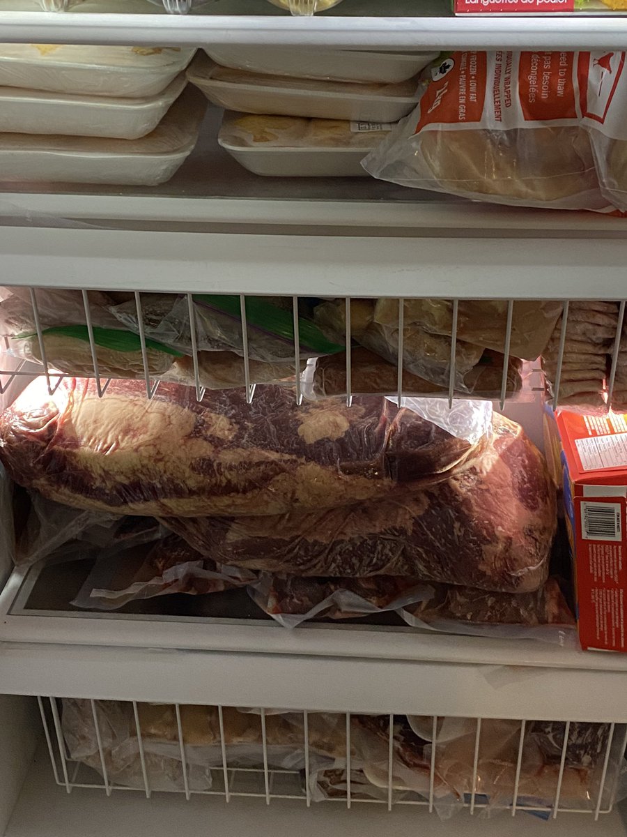jmombour's tweet photo. I may have gone a little crazy when I saw brisket and chicken on sale at Loblaws today. #meat #summergrillin https://t.co/MRMSuprqYe