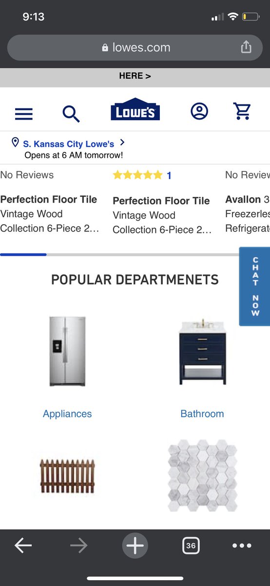 Danotweeter's tweet photo. @Lowes friendly heads-up there's a typo on your website. https://t.co/XxfRYLHlzy