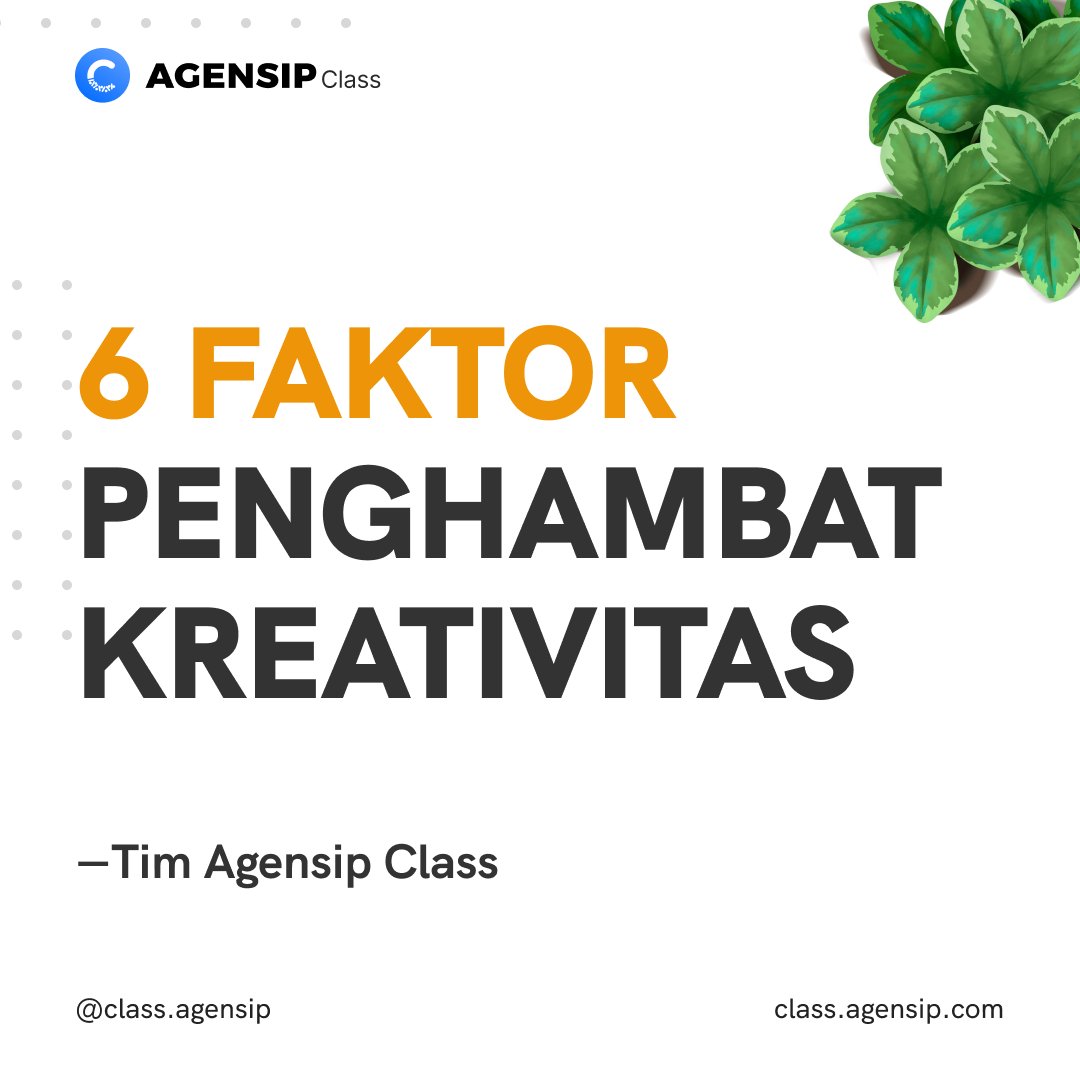 classagensip's tweet photo. 6 Faktor Penghambat Kreativitas. Oleh Tim @classagensip
--
Tahukah kamu kalau kreativitas juga bisa terhambat?
#kreativitas #kreativitastanpabatas #desainindonesia #semogamembantu #dkv #dkvdaily #agensipclass #bagijurus #entreprenuer #bisnis https://t.co/rWnVNhns9N