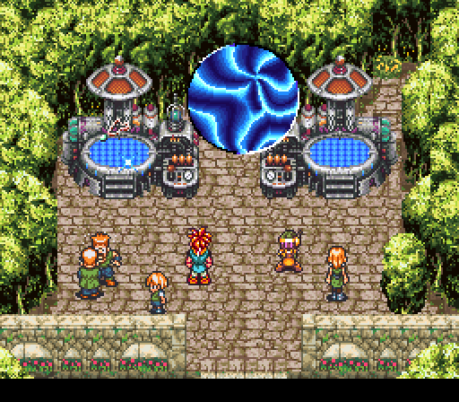 And here's the thing: You know how I said the same windowing trick was used in Chrono Trigger?Well, it is.But not where you expect, exactly. Check out this screenshot: