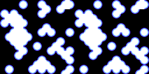 That whole layer actually looks like this.It's a bunch of blobs made out of a few tiles. It gets moved around while the time warp is open, but you can only see a thin line of it since the sprite is over it.