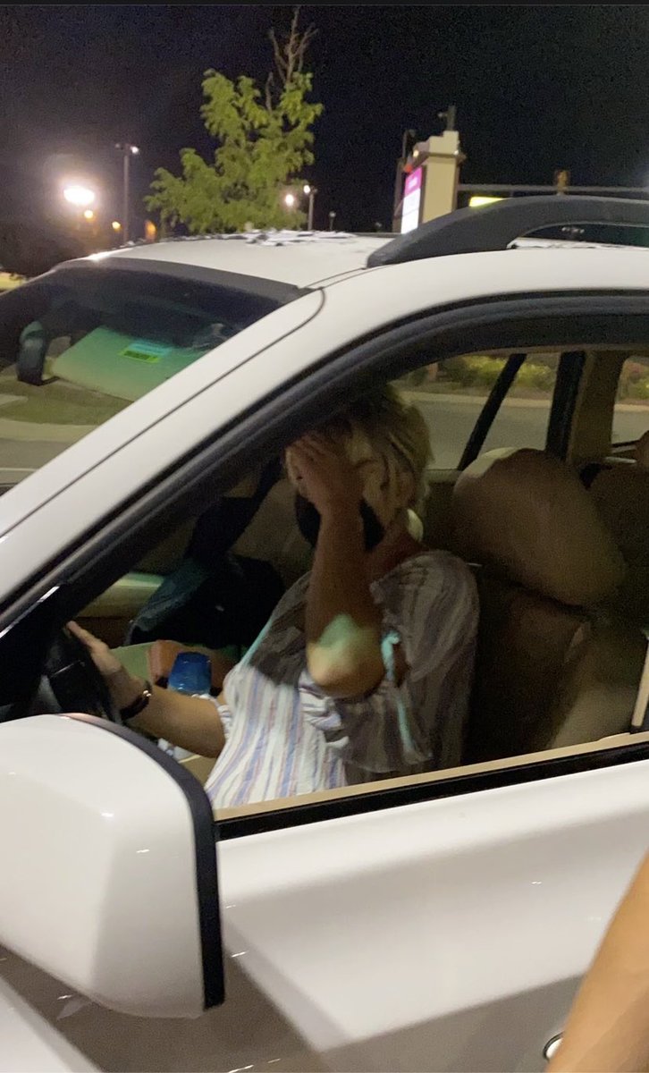 elizabhinton's tweet photo. This Karen in Ann Arbor just called the cops on my sister &amp; her friend while they were out having a drink. When they left the bar, Karen followed in her white BMW suv until two police cars pulled them over. My sister’s friend is in jail. Karen went on her merry way. https://t.co/pnghh6SUzc
