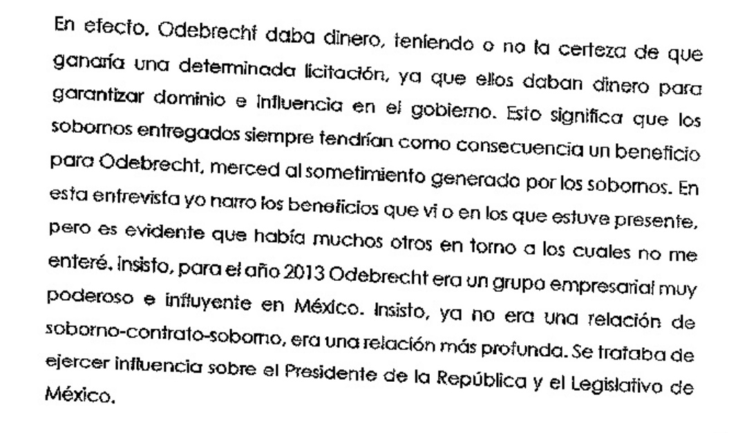 La corrupción de <a href="/LVidegaray/">Luis Videgaray Caso</a> y @epn no era sólo una cuestión de contratos y sobornos, sino de la total corrosión de la integridad del Estado Mexicano y el sometimiento del interés público a la avaricia privada.

Aquí uno de los párrafos claves de la denuncia de <a href="/EmilioLozoyaAus/">Emilio Lozoya Austin</a>👇🏾