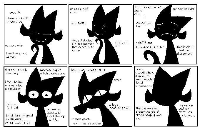 tw dereality 
How each stage of "Everywhere At The End Of Time" made me feel 