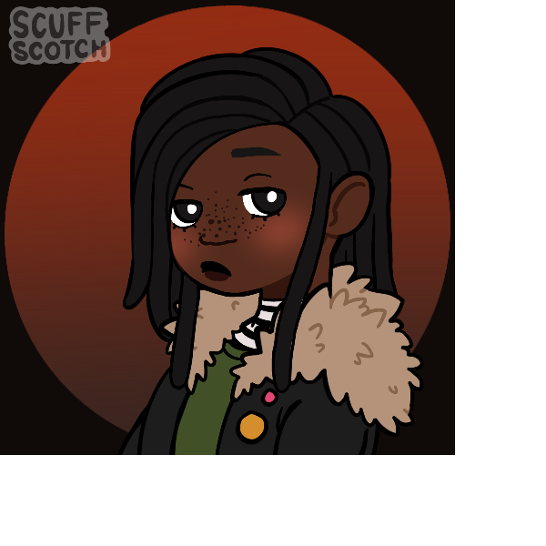 SCUFF'S ICON MAKER by @.scuffscotch>12 skintones>2 body types>several noses>lots of lips>textured hair, braids, locs, etc>vitiligo>realistic hands>pride flag bkgs>headwrap https://picrew.me/image_maker/431179