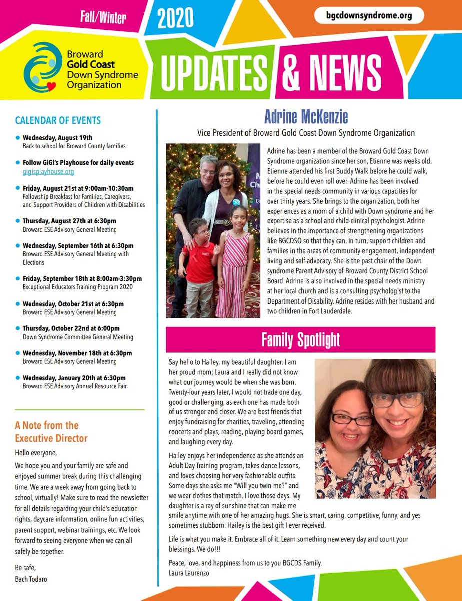 Our newsletter for 3rd Quarter 2020!
bgcdownsyndrome.org/newsletter/
