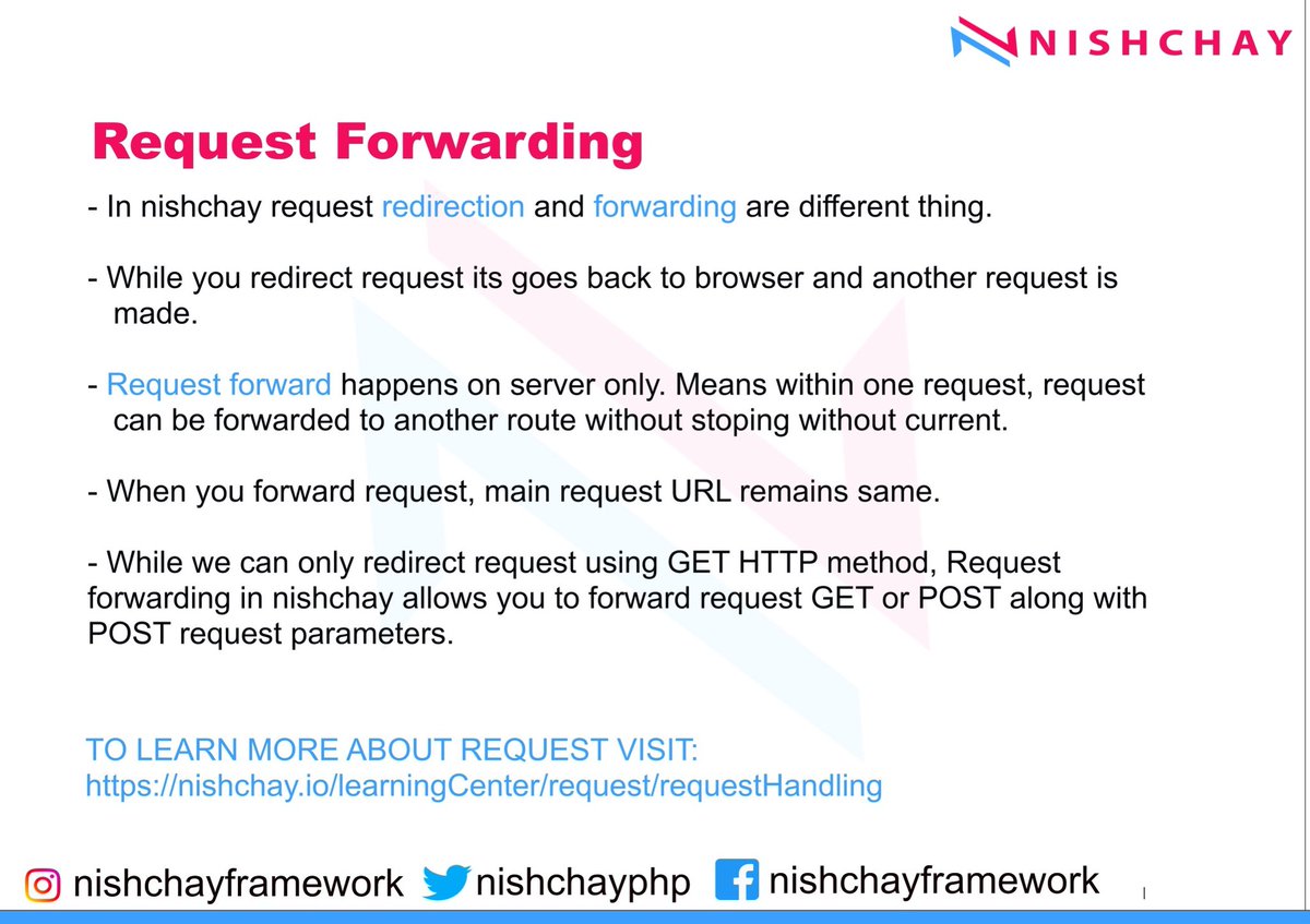 nishchayPHP's tweet image. Request Forwarding in nishchay framework 

#PHP #phpframework #phpdeveloper #phpfreelancer