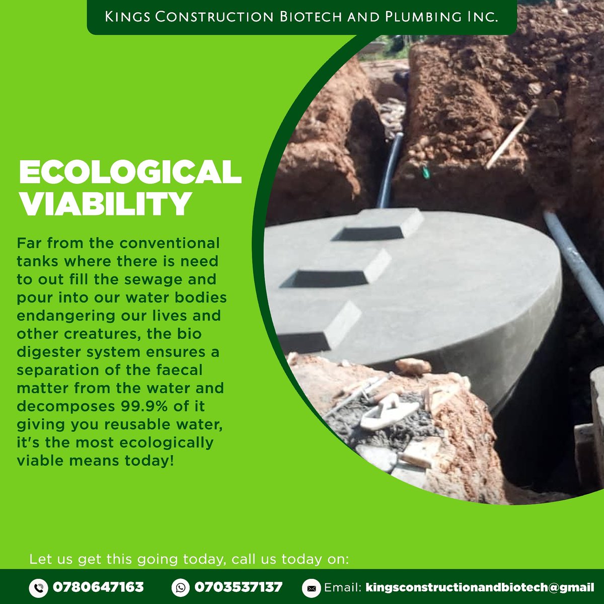 KingsBiotech's tweet photo. Advantages of the bio digester system include:
#Healthyandhygienic
#OccupiesLessSpace
#NoMaintenaceCost
#DurableAndAffordable
#Get1TodayWithKingsconstructionbiotechandPlumbingInc
#ContactusOn0780647163Whatsapp0703537137 https://t.co/bfnkGCqRno
