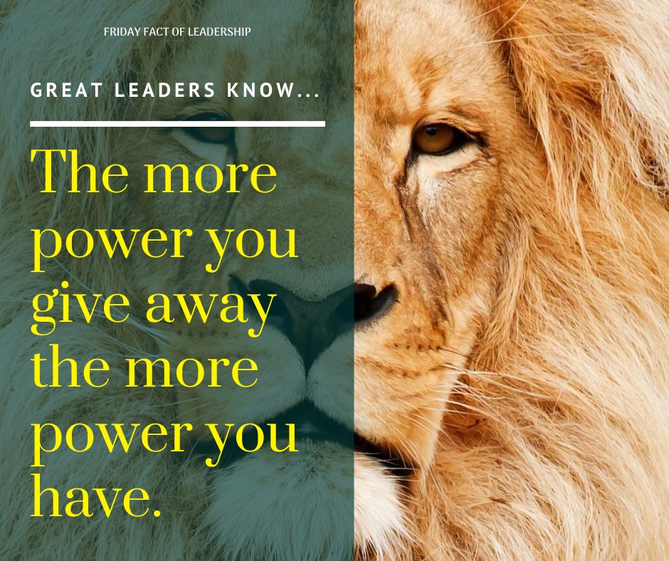 KBarine's tweet photo. GREAT LEADERS KNOW...

The more power we give away the more power we have. The power “held” by someone is proportional to the power, authority and responsibility they give to other people. Power is exponentiated by sharing it with others, not by hoarding it to ourselves.

#Kenya https://t.co/hgVr1O37X2