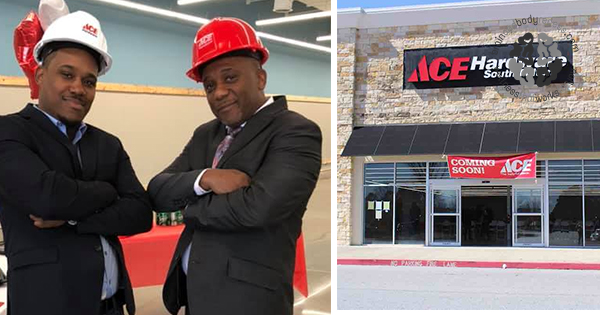 CBandBR's tweet photo. Warren Pegram and his stepson, Charlston Austin, have opened an Ace Hardware franchise in their neighborhood in the city of South Fulton, Georgia. It is one of the first hardware stores in their community.  via: https://t.co/IrjaJqRnML https://t.co/QtWGOUKEhe