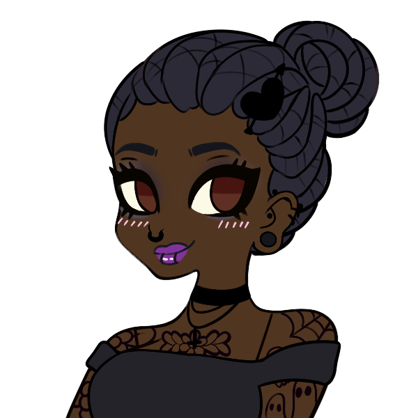 GOTH GF GENERATOR by @.0hnospiders>9 skintones>not really any noses>several lips>textured hair, braids, locs, twists, etc>goth gf what is there not to love https://picrew.me/image_maker/443478