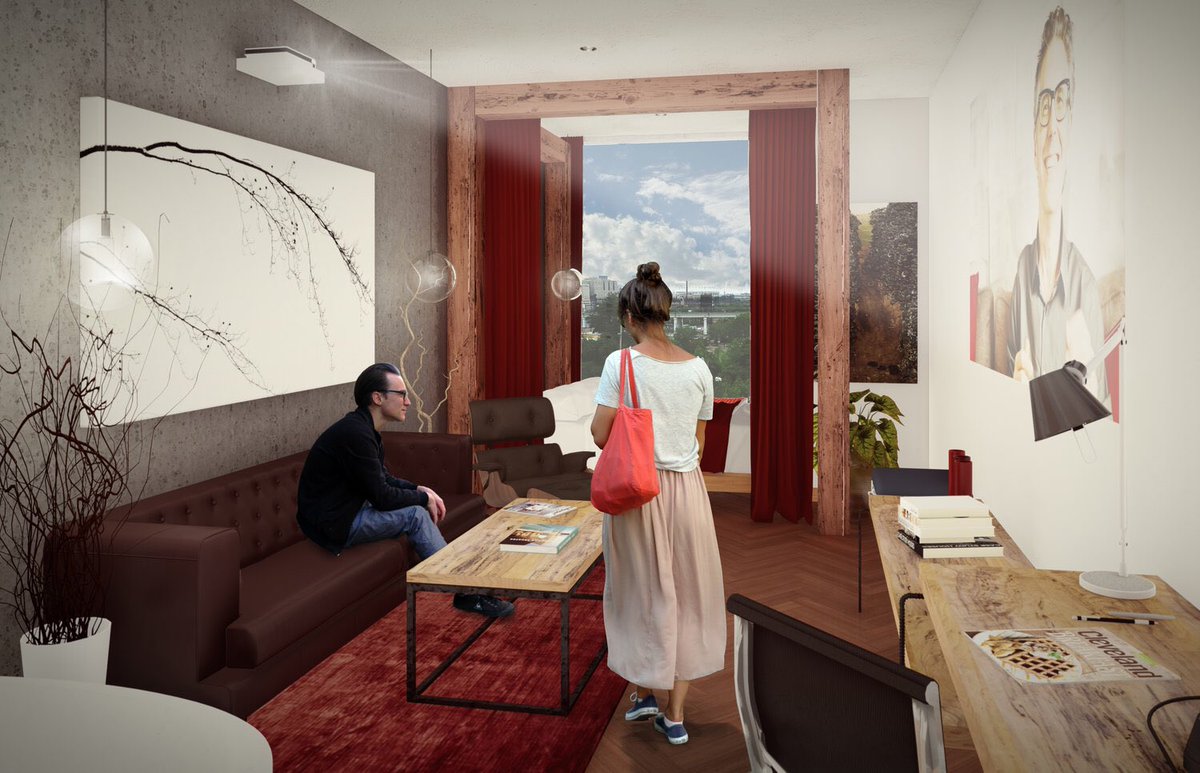 The vacant site adjacent to the historic structure will have a new infill addition with a modern, industrial aesthetic. It will house the hotel’s lobby and main entrance, with new guest rooms above. (3/5) &ndash; bei  Ohio City