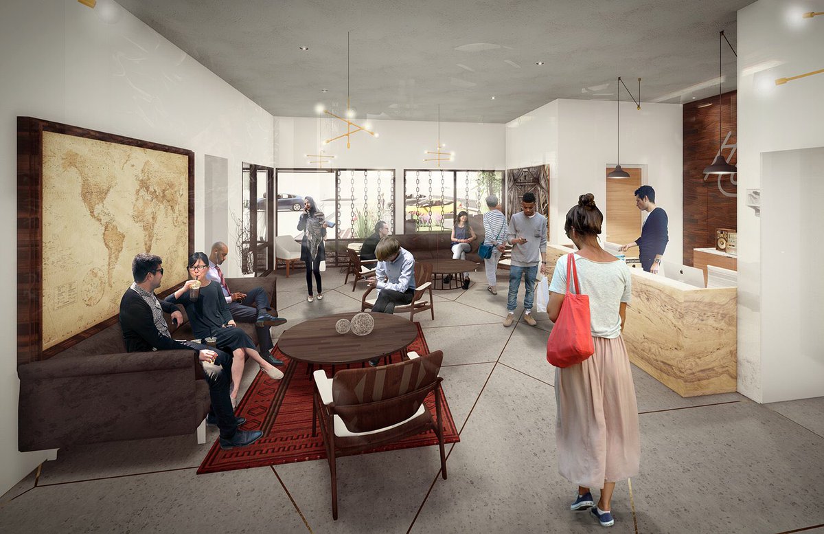 The vacant site adjacent to the historic structure will have a new infill addition with a modern, industrial aesthetic. It will house the hotel’s lobby and main entrance, with new guest rooms above. (3/5) &ndash; bei  Ohio City