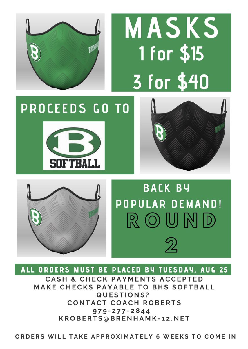 BrenhamSB's tweet photo. Round 2! Click on link to order! Orders must be in by noon on Tuesday, Aug 25th and will take approximately 6 weeks to come in. 

https://t.co/noqiWSI9YP https://t.co/sBUjzqMacg
