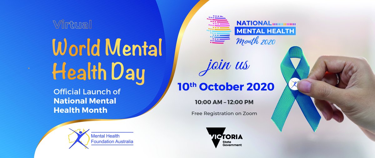 MHFAus's tweet photo. National Mental Health Month is an initiative of the Mental Health Foundation Australia to advocate for and raise awareness about mental health. Remember, #MentalHealthMatters. Join us: https://t.co/Sa94f7kLXW

#MHFAus #Launch #Virtual #NMHM2020 https://t.co/yCg6QzGCMG