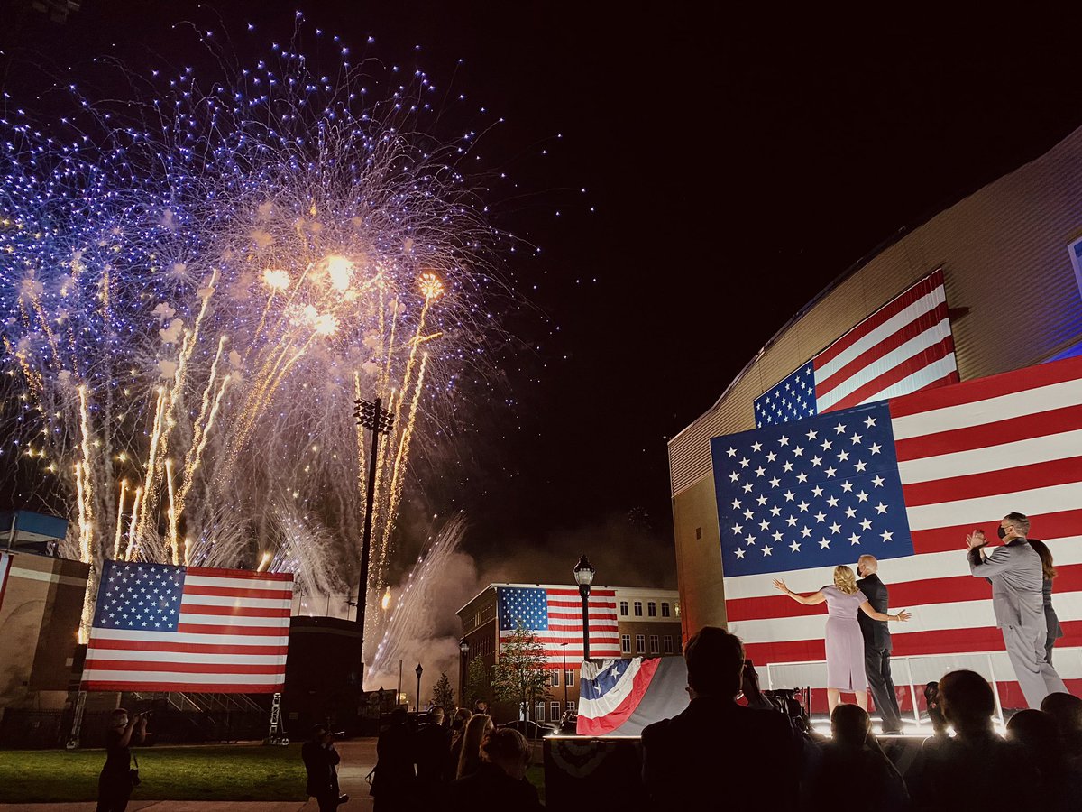 Ruby Cramer On Twitter Jill And Joe Biden Watch The Fireworks Finale Ending A Surreal Night In Wilmington