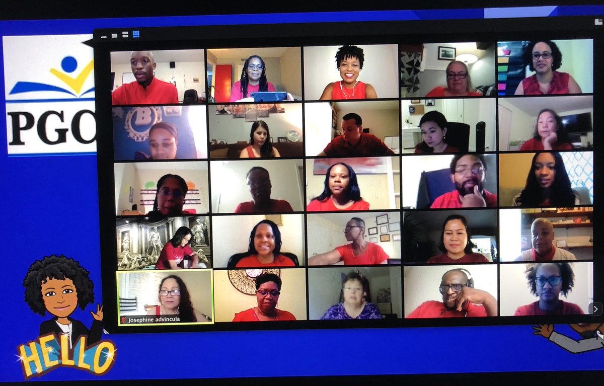 CLESCougars's tweet photo. To kick things off today we dressed in red to “roll out the red carpet” for @mspiccirilli! We also learned more about ourselves as an individual & as a team! The Agents of Change are on a mission! #outofthebox #organizeforcollaborativework #PGCPSproud https://t.co/BmLCM5Yf9r