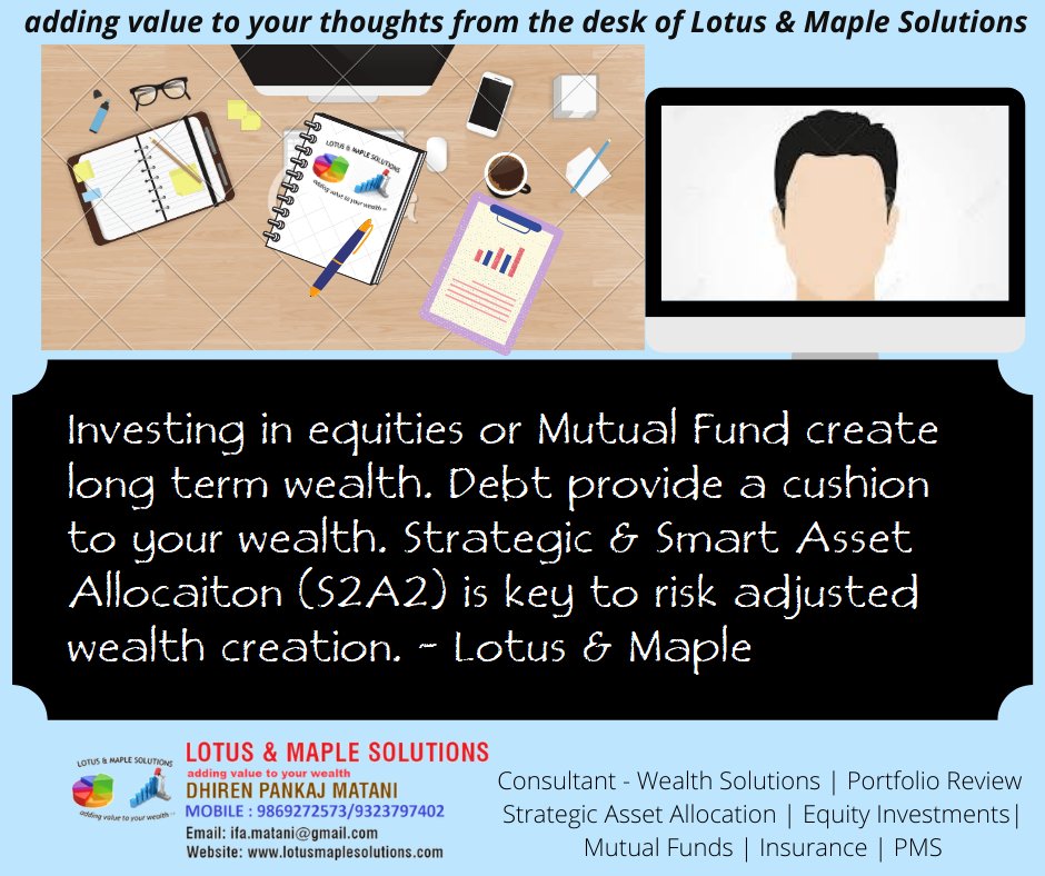 Matani_FinServ's tweet photo. Our mission is to make a positive difference; not to prove how smart or right we are. Inspired by Peter Drucker
Contact:9323797402/9869272573
#Goalbased #SIP #WealthCreation #AdviceZarooriHai #MutualFunds #addingvaluetoyourwealth #lotusmaplesolutions #MutualFundSahiHai #T137 https://t.co/R4udICHeav
